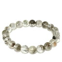 9mm 18cm ガーデンクォーツ グリーン ホワイト ブレスレット メンズM、レディースLサイズ 天然石 天然石アクセサリー 天然石ブレスレット パワーストー...