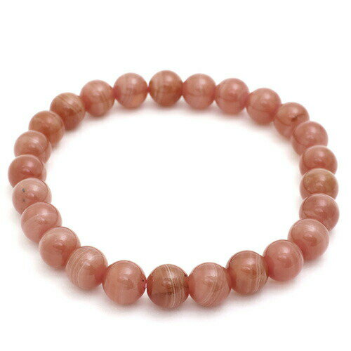 6.8mm 16.5cm アルゼンチン産 インカローズ ロードクロサイト ブレスレット レディースSサイズ 天然石 インカローズ ブレスレット ロードクロサイト...