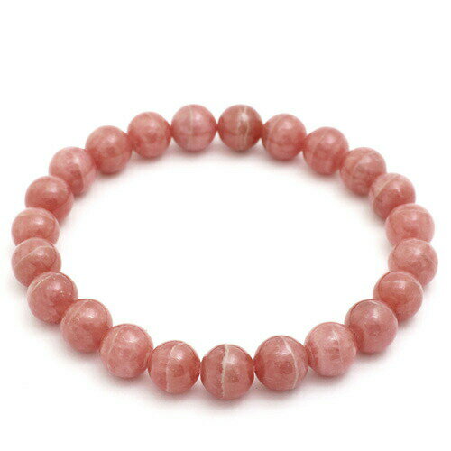 7.5mm 16.5cm アルゼンチン産 インカローズ ロードクロサイト ブレスレット レディースSサイズ 天然石 インカローズ ブレスレット ロードクロサイト...