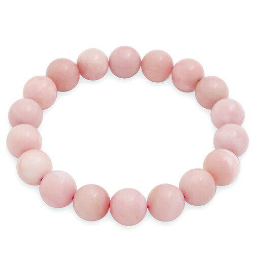11mm 18.5cm ピンクオパール ブレスレット メンズL、レディースLLサイズ 天然石 パワーストーン オパール ピンクオパール ブレスレット オパール ...