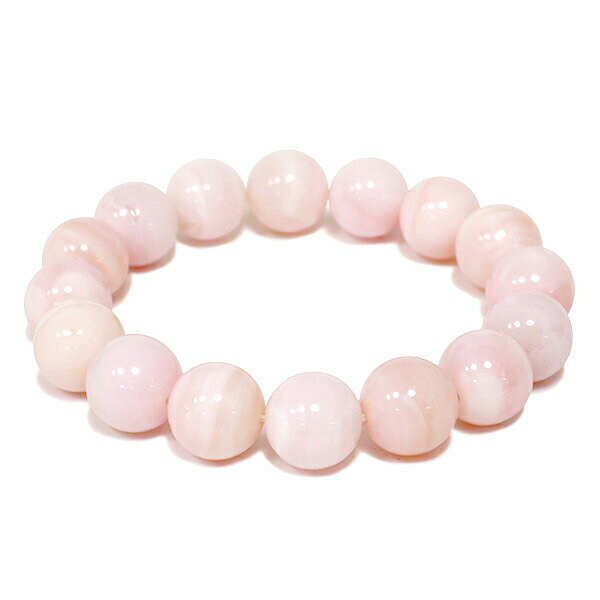 12mm 17cm ピンクオパール ブレスレット レディースMサイズ 天然石 パワーストーン オパール レディース ピンクオパール ブレスレット オパール 10...