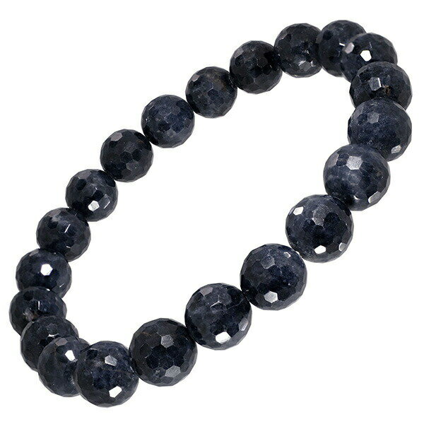 サファイア ブレスレット 8.5mm 17cm〜18.5cm 128面カット M〜LL サイズ 誕生石 9月 天然石 パワーストーン 天然石アクセサリー 天然石...