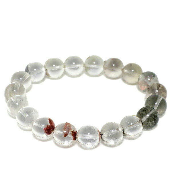 10mm 18cm ホワイト ガーデンクォーツ ブレスレット メンズM、レディースLサイズ 天然石 パワーストーン ガーデンクォーツ ブレスレット ホワイトガー...