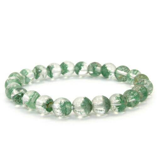 7.7mm 16cm 高品質 グリーンファントムクォーツ ブレスレット レディースSサイズ 天然石 パワーストーン 天然石アクセサリー 天然石ブレスレット パワ...