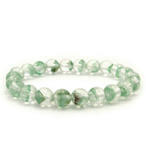 8mm 16.5cm 高品質 グリーンファントムクォーツ ブレスレット レディースSサイズ 天然石 パワーストーン 天然石アクセサリー 天然石ブレスレット パワ...