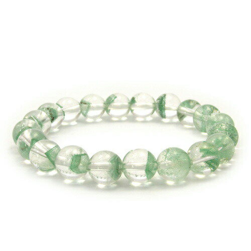 9mm 16.5cm 高品質 グリーンファントムクォーツ ブレスレット レディースSサイズ 天然石 パワーストーン 天然石アクセサリー 天然石ブレスレット パワ...
