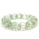 14mm 18.5cm 高品質 グリーンファントムクォーツ ブレスレット メンズL、レディースLLサイズ 天然石 天然石アクセサリー 天然石ブレスレット パワー...