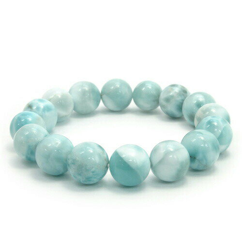 12.5mm 18cm ラリマー ブレスレット メンズM、レディースLサイズ 天然石 パワーストーン ラリマ- ブレス 天然石アクセサリー 天然石ブレスレット ...