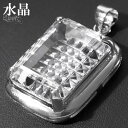 水晶 シルバー ペンダントトップ スクエア カット 誕生石 4月 天然石 パワーストーン ペンダント クォーツ 天然石アクセサリー 天然石ペンダント パワースト...