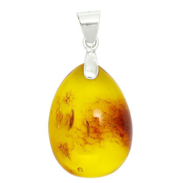 バルト海産 バルティックアンバー 琥珀 シルバーペンダントトップ 天然石 パワーストーン アンバー メンズ アンバー 琥珀 ペンダント バルティックアンバー 天...