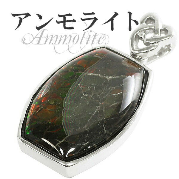 アンモライト シルバーペンダントトップ 天然石 パワーストーン アンモナイト 化石 ペンダント メンズ 天然石アクセサリー 天然石ペンダント パワーストーン ア...