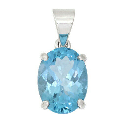オーバル カット ブルートパーズ シルバーペンダントトップ 天然石 パワーストーン トパーズ ペンダント ブルートパーズ ペンダント 11月 誕生石 天然石 パ...