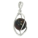 スマトラ産 アンバー 琥珀 11mm玉 スクリューケージ シルバーペンダントトップ 天然石 パワーストーン 琥珀 アンバー ペンダント 天然石 パワーストーン ...