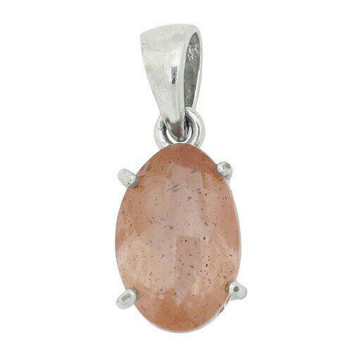 オーバルカット 高品質 サンストーン シルバーペンダントトップ 天然石 パワーストーン サンスト-ン サンストーン ペンダント レディース 天然石 パワーストー...