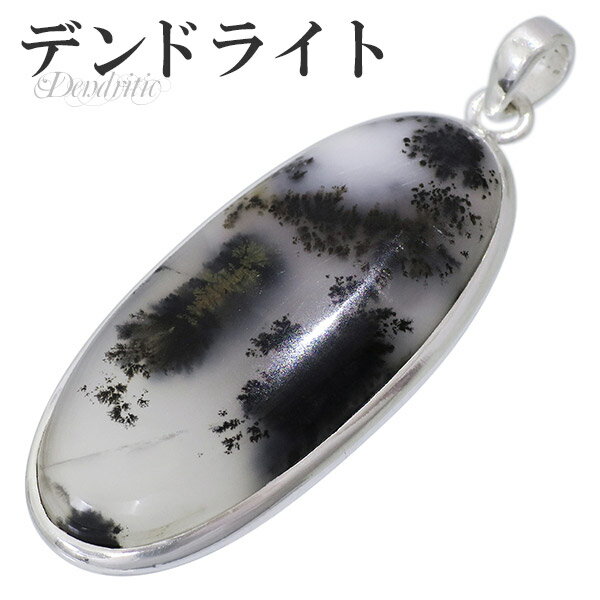 デンドライト オパール アゲート シルバー ペンダントトップ デンドライトオパール デンドリチックアゲート デンドライト ペンダント デンドリチック 天然石 パ...