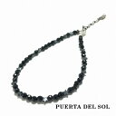 PUERTA DEL SOL スター ヘマタイト ブラックトルマリン アンクレット ブラックトルマリン シルバー950 ユニセックス シルバーアンクレット ブラ...