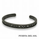 PUERTA DEL SOL Scroll Bangle スクロール 唐草模様 バングル ブラック シルバー950 ギフト シルバーアクセサリー プレゼント おしゃれ SV950 ブリタニアシルバー ギフト シルバー950 ブランド ブレスレット 腕輪