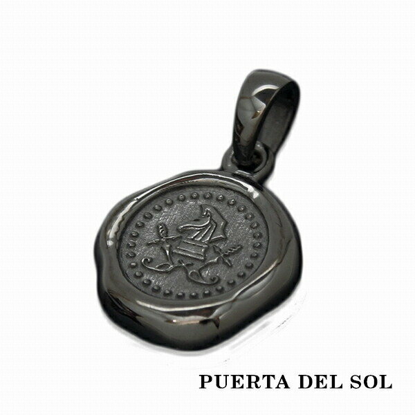 PUERTA DEL SOL Sealing Stamp Black シーリングスタンプ ペンダント(チェーンなし) ブラック シルバー..