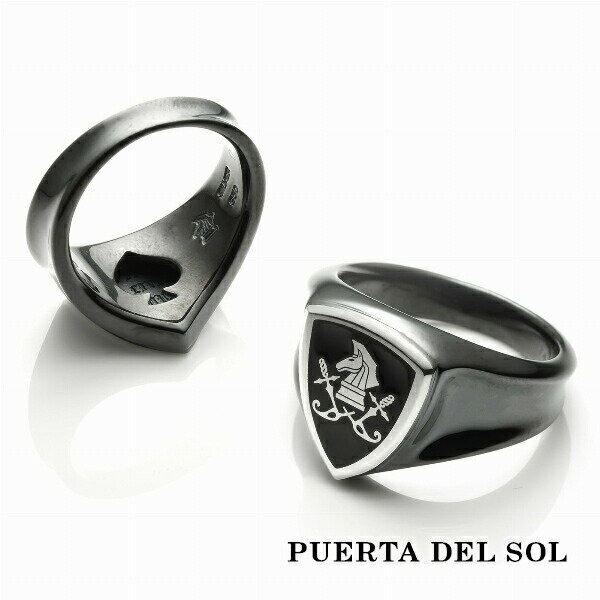 PUERTA DEL SOL Chess Knight Large Emblem チェスナイト エンブレム リング(7号〜23号) シルバー950 ..