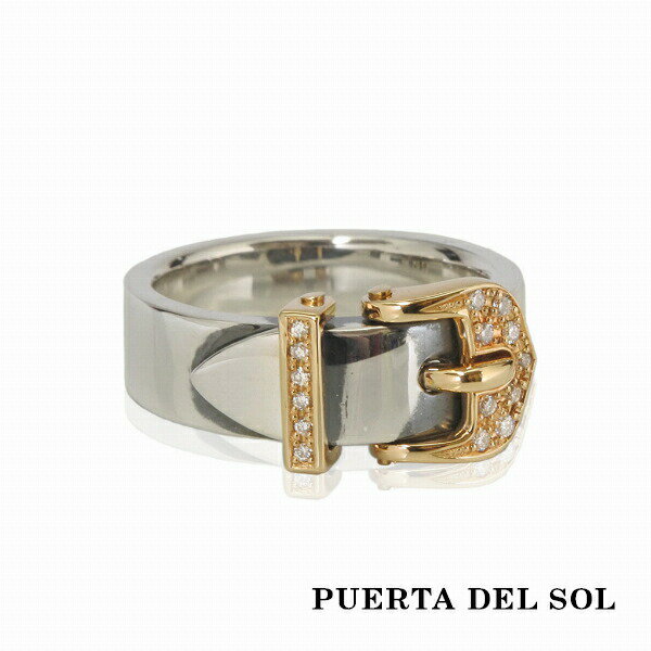 プエルタデルソル 指輪 メンズ PUERTA DEL SOL ベルト バックル リング(7号～23号) イエローゴールド シルバー950 K18 18金 指輪 人気 メンズリング シルバーアクセサリー プレゼント 銀 ブランド SV950 ユニセックス 指輪 ブリタニアシルバー 銀