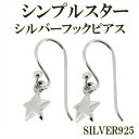 シンプル スター シルバー フックピアス 2P 両耳用 シルバーアクセサリー レディースピアス 女性用 シルバーアクセサリー シルバーアクセ ピアス レディース...