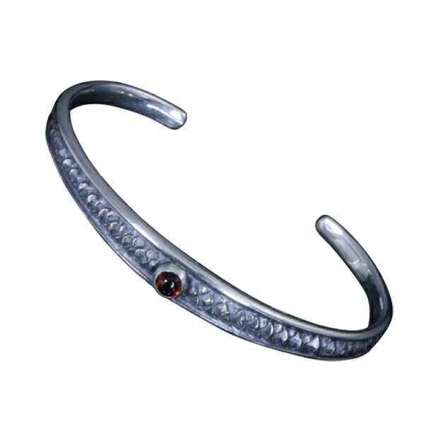 龍頭 龍鱗 バングル 石付き 天然石 メンズ シルバー シルバーバングル メンズバングル シルバー925 ギフト ブランド 人気 龍 伝統技法 ：架空の生き物である龍をイメージしオリジナルのデザインで表現されたバングル。 男性 おしゃれ 彼氏 バングル