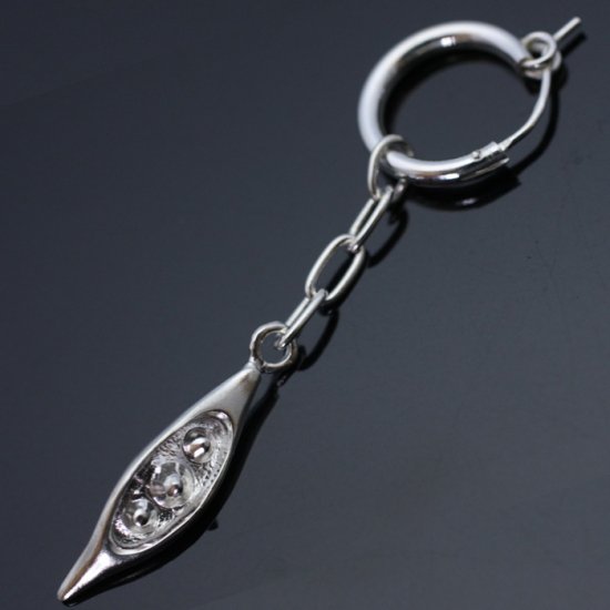 龍頭 霰ドロップチェーン ピアス 1P 片耳用 メンズ シルバー シルバーピアス フープピアス メンズピアス かっこいい ブランドピアス ピアス 龍頭 メンズ プレゼント おしゃれ シルバー950 伝統技法 ブランド シルバーアクセサリー ギフト 男性