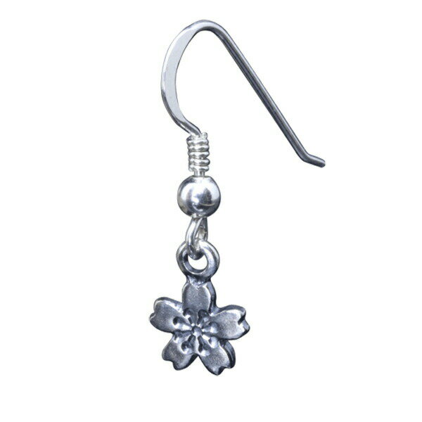 龍頭 桜 ピアス フック 1P 片耳用 メンズ シルバー シルバーピアス メンズピアス 人気 シルバー925 おしゃれ 男性 伝統技法 彼氏 ギフト ブランド 桜 さくら