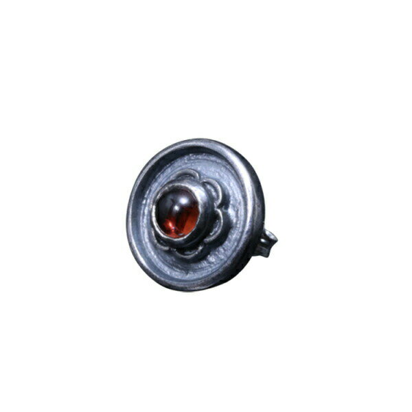 龍頭 八咫鏡 ピアス 1P 片耳用 燻し仕上げ メンズ シルバー シルバーピアス スタッド 伝統技法 メンズ..