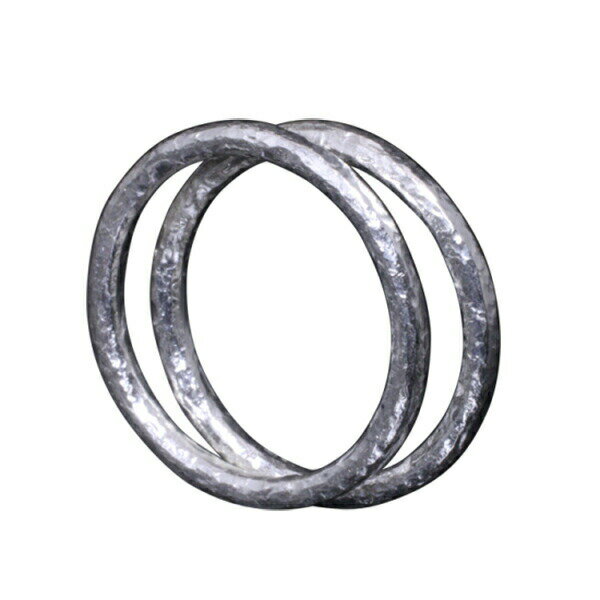 龍頭 2連 ラウンド岩石鎚目 リング 4〜24号 指輪 2mm メンズ レディース シルバー ギフト 指輪/リング：金鎚で一点一点叩いて模様を入れる、世界に一つのフルハンドメイドシルバーリング。ペアリングや結婚指輪としてもご利用頂けます。 おしゃれ 彼女