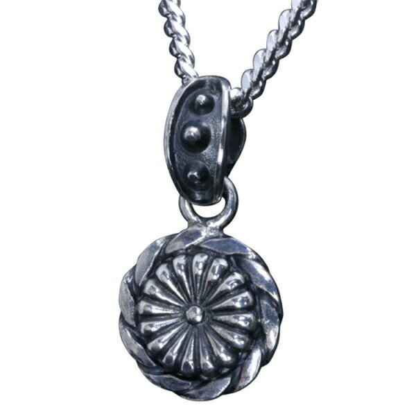龍頭 菊×ツイスト ネックレス チェーン付き ペンダント メンズ シルバー シルバーネックレス メンズネックレス 花 おしゃれ 伝統技法 ペンダント ブランド 愛国 ：日本の国花である菊をモチーフとした、日本の文化や歴史を尊ぶシルバーネックレス 彼氏