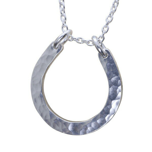 龍頭 丸鎚目馬蹄 ネックレス チェーン付き ペンダント メンズ シルバー シルバーネックレス メンズネックレス シルバー950 彼氏 ：金鎚で一点一点叩いて制作するフルハンドメイドのシルバーネックレス ブランド ペンダント / 人気 槌目 ギフト 男性(4)