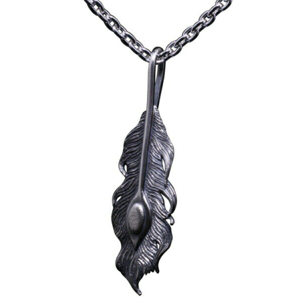 龍頭 いぶし 鳳凰羽 ネックレス チェーン付き ペンダント メンズ シルバー シルバーネックレス メンズ..