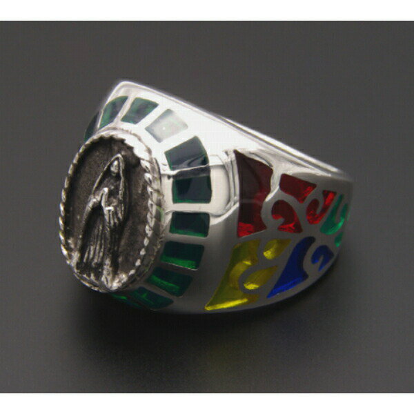 SAINTS セインツ ステンドグラスマリアシルバーリング シルバー925 シルバーアクセサリー 銀 SV925 シ..