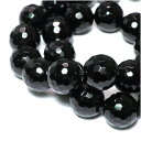 オニキス 8mm 天然石 ビーズ 128面カット 10玉セット 粒売り パワーストーン バラ売り パワ-スト-ン ビ-ズ 天然石 ビーズ 粒売り パワーストーン...
