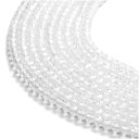 ホワイトトパーズ 2mm 天然石 ビーズ 10cm連 ミラーカット 連売り パワーストーン 11月 誕生石 ビ-ズ 天然石 ビーズ 粒売り パワーストーン バラ...