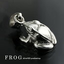 アオガエル シルバー ペンダントトップ (チェーンなし) ネックレスチャーム シルバー925 シルバーアクセサリー カエル 蛙 ミニチュア メンズ 人気 きれい...