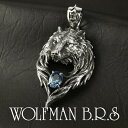 ウルフマン ロンリーウルフ ペンダントトップ チェーンなし シルバー ネックレストップ トップ ヘッド シルバーアクセサリー メンズアクセ スターリングシルバー...