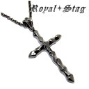 Royal Stag ダイヤモンドクロス シルバーネックレス メンズ ネックレス シルバー925 ダイヤモンド シルバーアクセサリー シルバーアクセ ネックレス メンズアクセ シルバー925 メンズネックレス ブラックダイヤ ダイヤモンド ブラックダイヤを埋め込んだクロスのネックレス