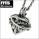 エムズコレクション ハート イバラ リング シルバーペンダントトップ チェーンなし 925 メンズ シルバーアクセサリー シルバーアクセ メンズ Ms coll...