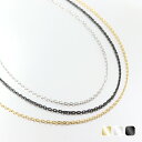 VAYACONDIOS 選べる3カラー ステンレス チェーン ネックレス 85cm ロングチェーン ステンレスチェーン ステンレスネックレス サージカルステンレ...