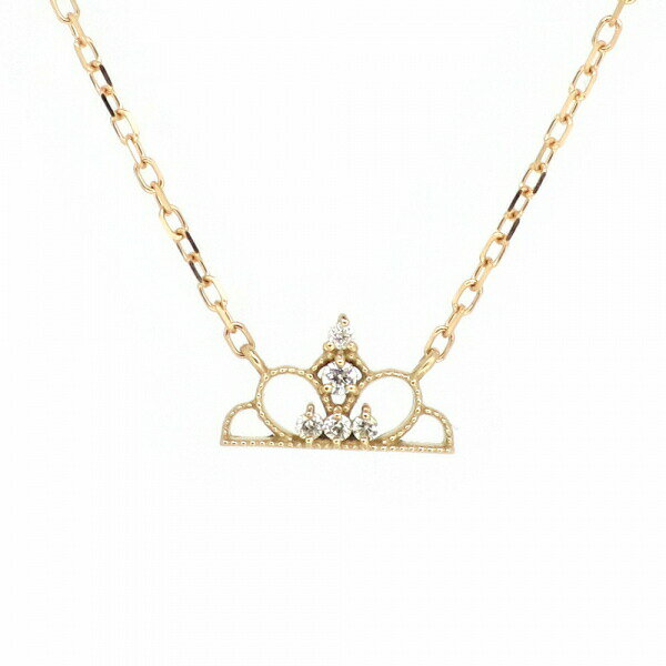 クラウン ゴールドネックレス 冠 王冠 透かし 18金 ピンクゴールド ダイヤモンド ダイアモンド ジュエリー クラウン 冠 王冠 透かし 18金 ピンクゴールド ダイヤモンド ダイアモンド ジュエリー ネックレス 首飾り レディース 女性 アクセサリー ギフト プレゼント おしゃれ
