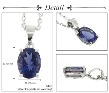 天然 アイオライト オーバル ネックレス シルバー925 シルバーネックレス オーバルカット 楕円 丸 天然アイオライト 一粒ネックレス アイオライトネックレス 天然石 華奢 小さめ ペンダント レディース 女性 誕生日 記念日 プレゼント ギフト 人気 おすすめ ジュエリー