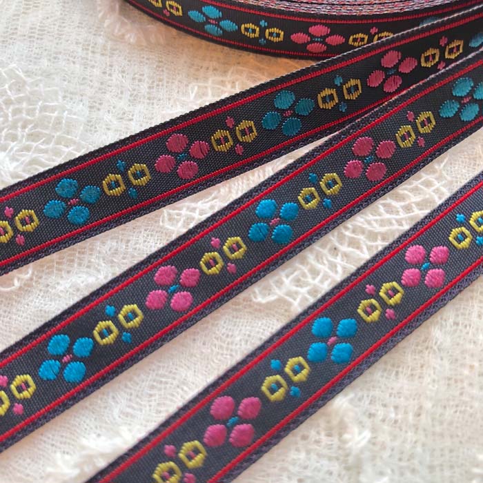 ＊2mでお届け＊チロリアンテープ アジア チェンマイ タイ リボン モン族 ラインテープ 縁取り 手作り ..