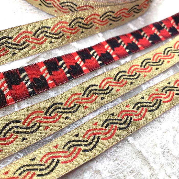 ＊2mでお届け＊チロリアンテープ アジア チェンマイ タイ リボン モン族 ラインテープ 縁取り 手作り ..