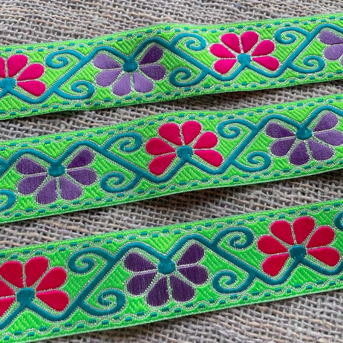 ＊1mでお届け＊チロリアンテープ アジア チェンマイ タイ リボン モン族 ラインテープ 縁取り 手作り ..