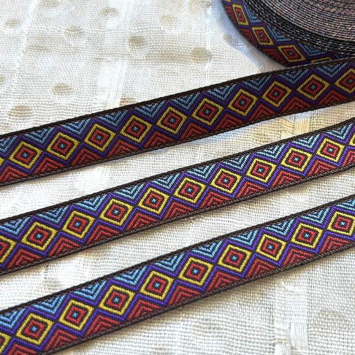 ＊2mでお届け＊チロリアンテープ アジア チェンマイ タイ リボン モン族 ラインテープ 縁取り 手作り ..