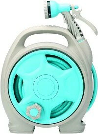 ホースリールボックス 15m 持ち運び可　高圧洗浄機本体 芝生ケア機器15メートルホースリール自動車用ク..