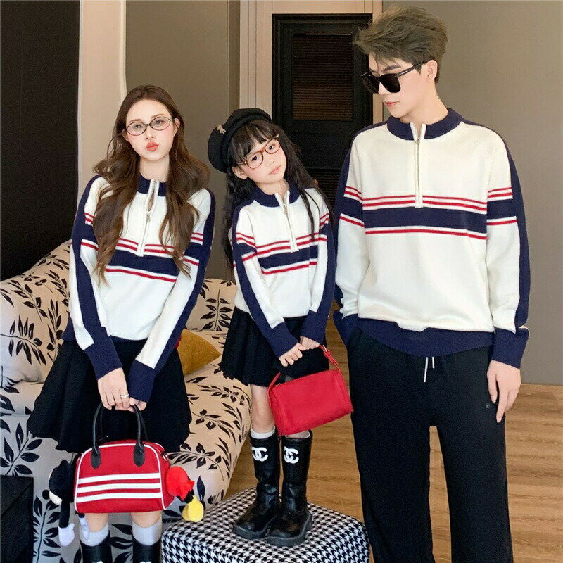 親子 ペアルック 赤ちゃん セーター ジャケット 女子 秋冬 高級 カットソー 親子ペアルック 春 秋 ニッ..