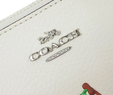 コーチ F26450-SVCAH 財布 ストラップ付き ダブルジップ ウォレット ウィズ チェーリ モチーフ チョークマルチ アウトレット COACH